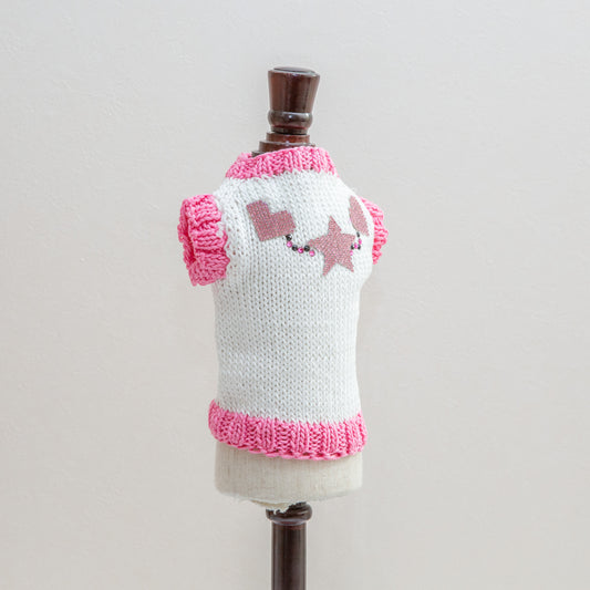 18-sweater Moschino style white