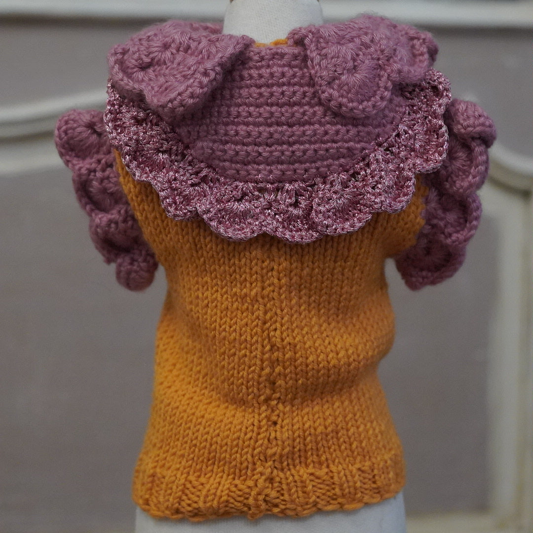 13-pullover wool yellow and pink lurex