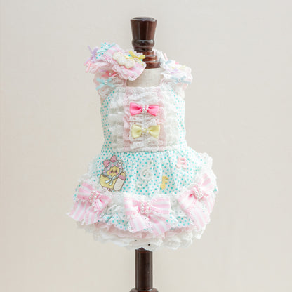 Dot duck ワンピース 【Miss blue pet】