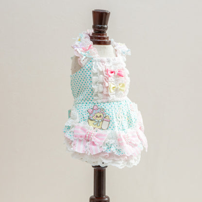 Dot duck ワンピース 【Miss blue pet】