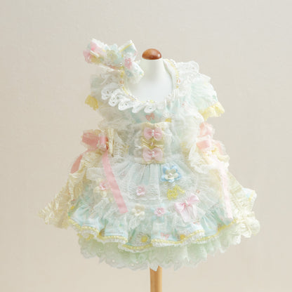 Daisy girl ｴﾌﾟﾛﾝset 【Miss blue pet】