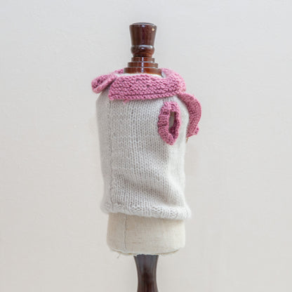 14-pullover cashmere bib bow