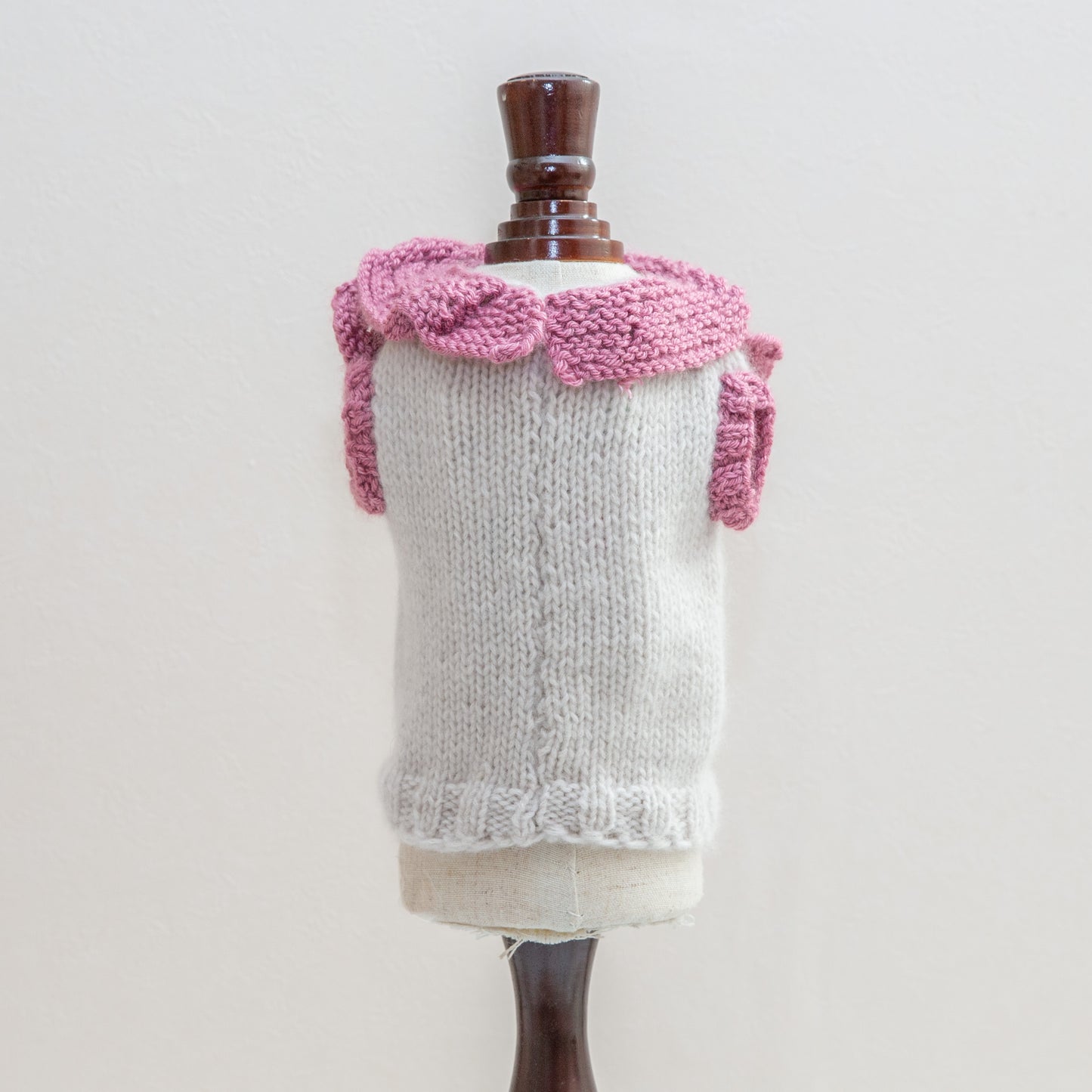 14-pullover cashmere bib bow