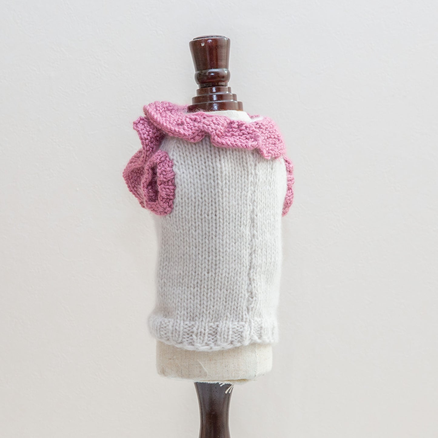 14-pullover cashmere bib bow