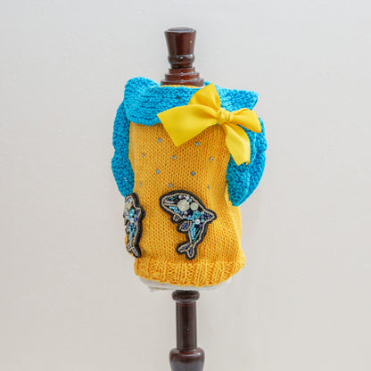 74-sweater yellow with dolphin