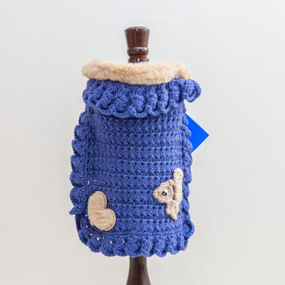 49-coat blue crochet