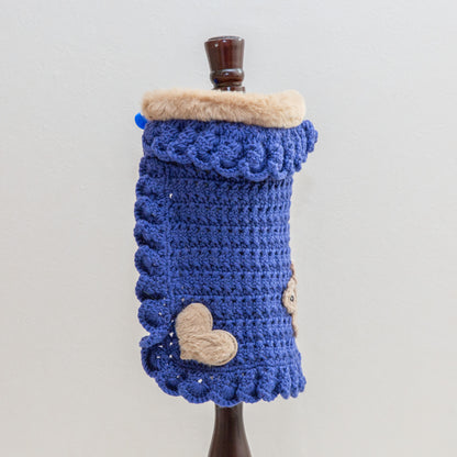 49-coat blue crochet