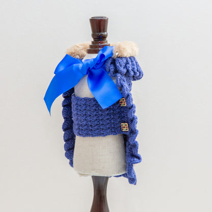 49-coat blue crochet