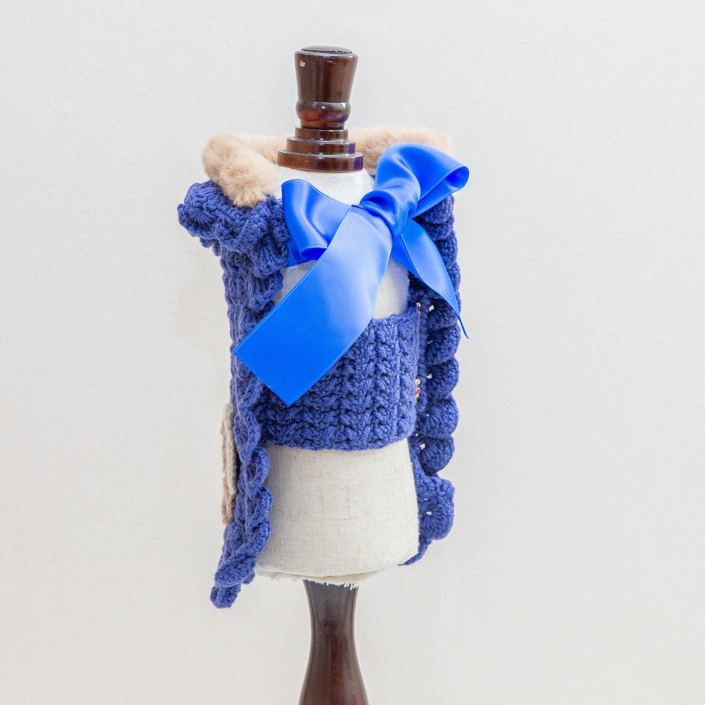 49-coat blue crochet