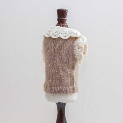 8-pullover brown bib pink and ivory with