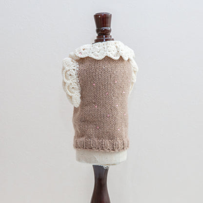 8-pullover brown bib pink and ivory with