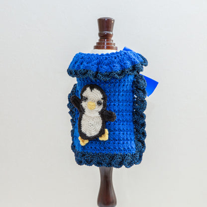 63-coat crochet blue penguin