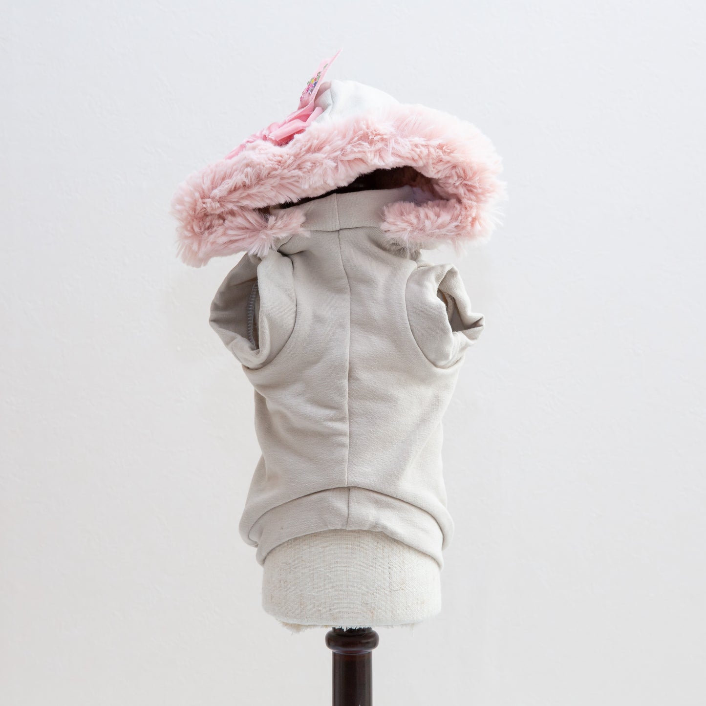 Hoodie sweatshirt crystals fakefur