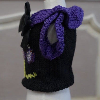 52-sweater black with iris embroidery