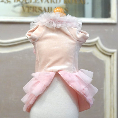 109-dress flowers pink grey