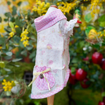 ギンガムチェックくまちゃんシャツ【Miss blue pet】